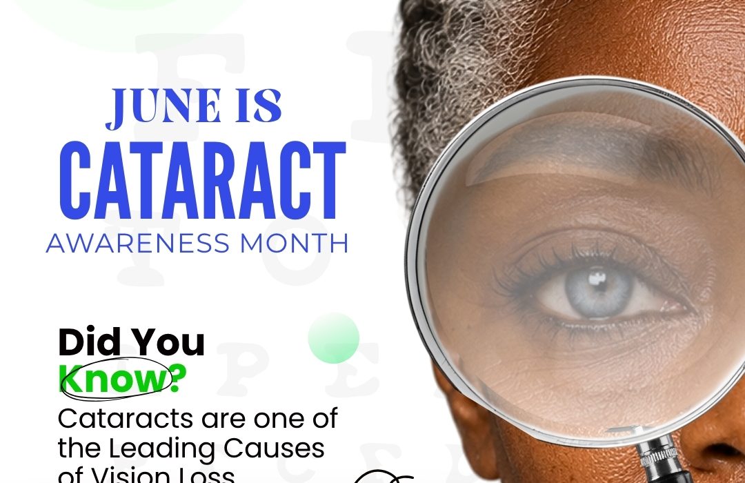 Cataract Awareness Month: Learn the signs, causes, prevention tips, and when to book an eye test in Abuja with Cypress Eye Centre.