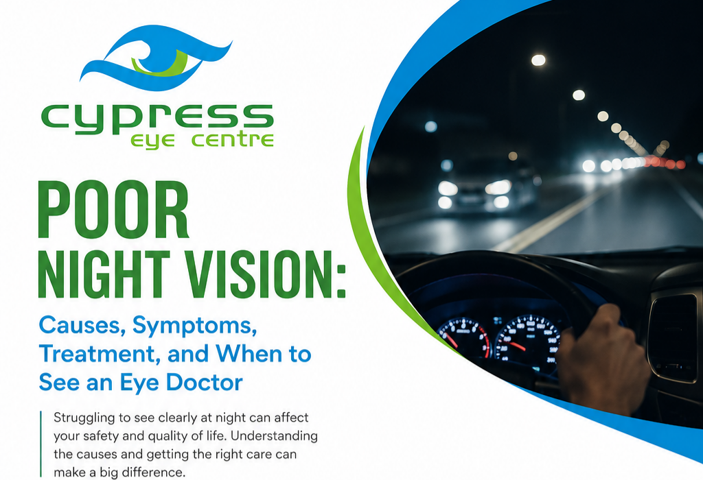 Poor Night Vision: Causes, Symptoms, Treatment, and When to See an Eye Doctor